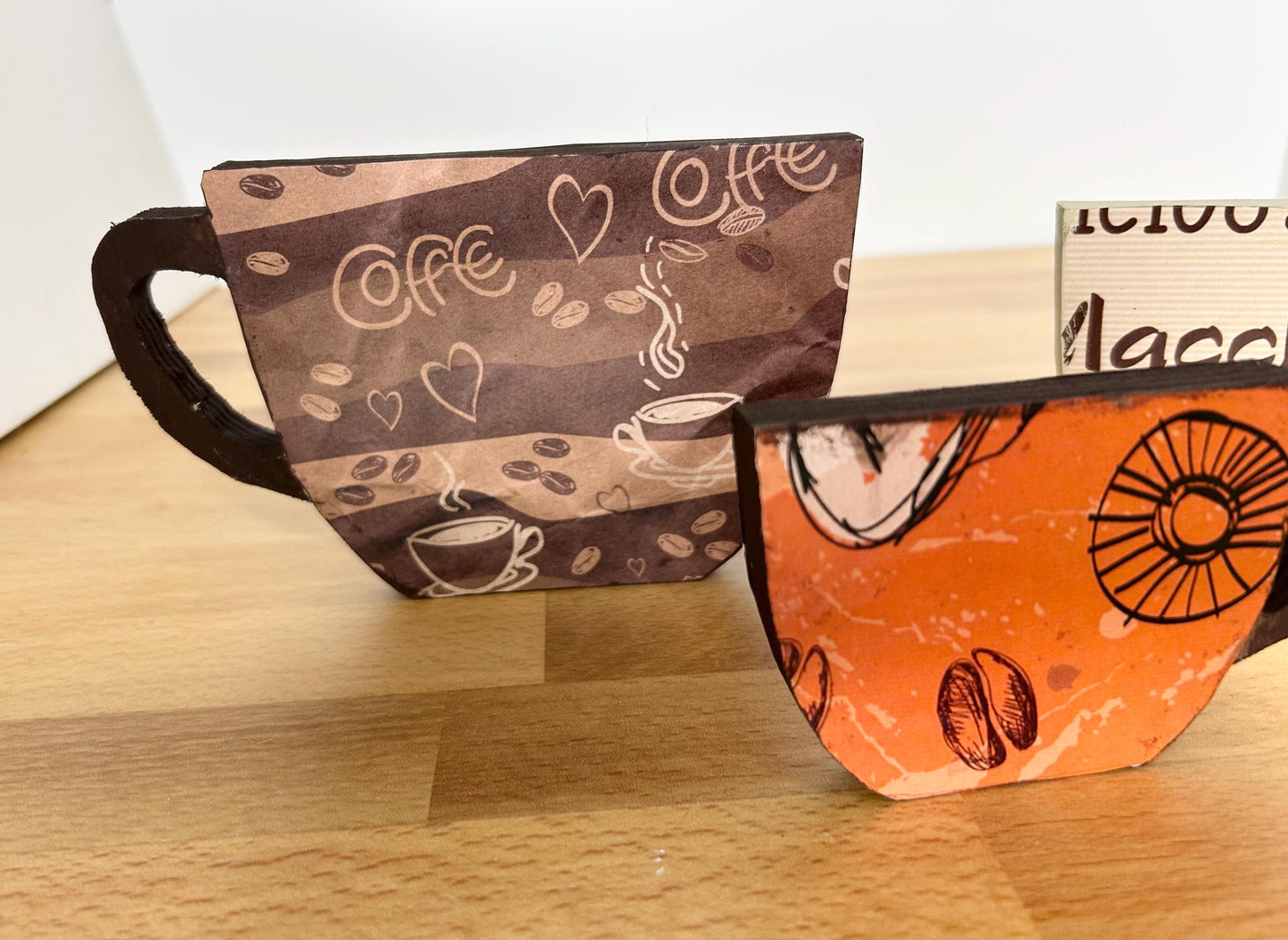 Coffee Wood Cutout Set