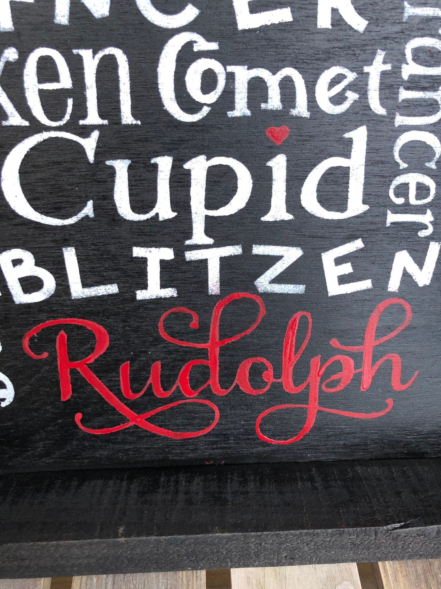 Reindeer Names Farmhouse Christmas Sign