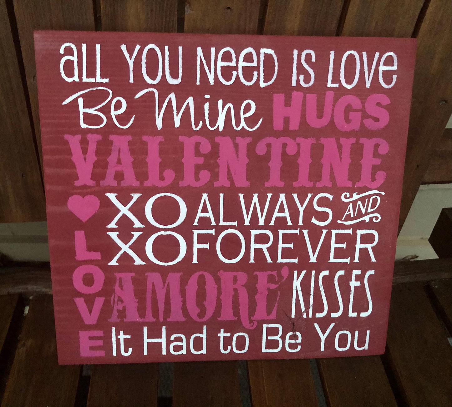 Valentine's Day Subway Art Wall Sign
