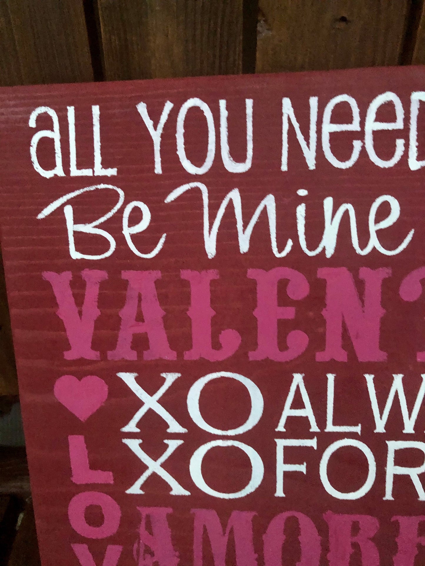 Valentine's Day Subway Art Wall Sign