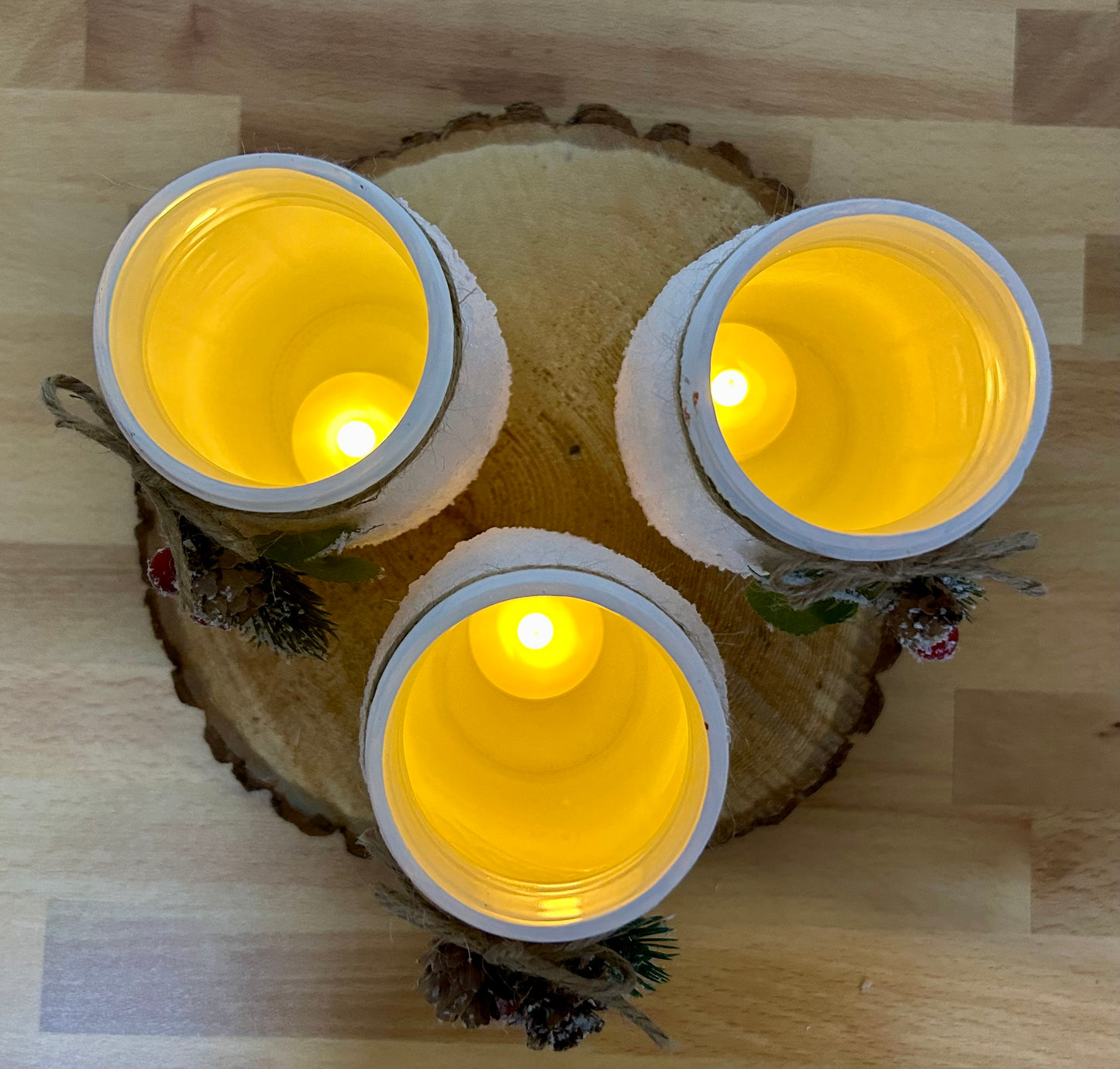 Snow-covered Winter Mason Jar Set