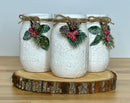 Snow-covered Winter Mason Jar Set