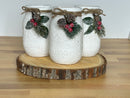 Snow-covered Winter Mason Jar Set