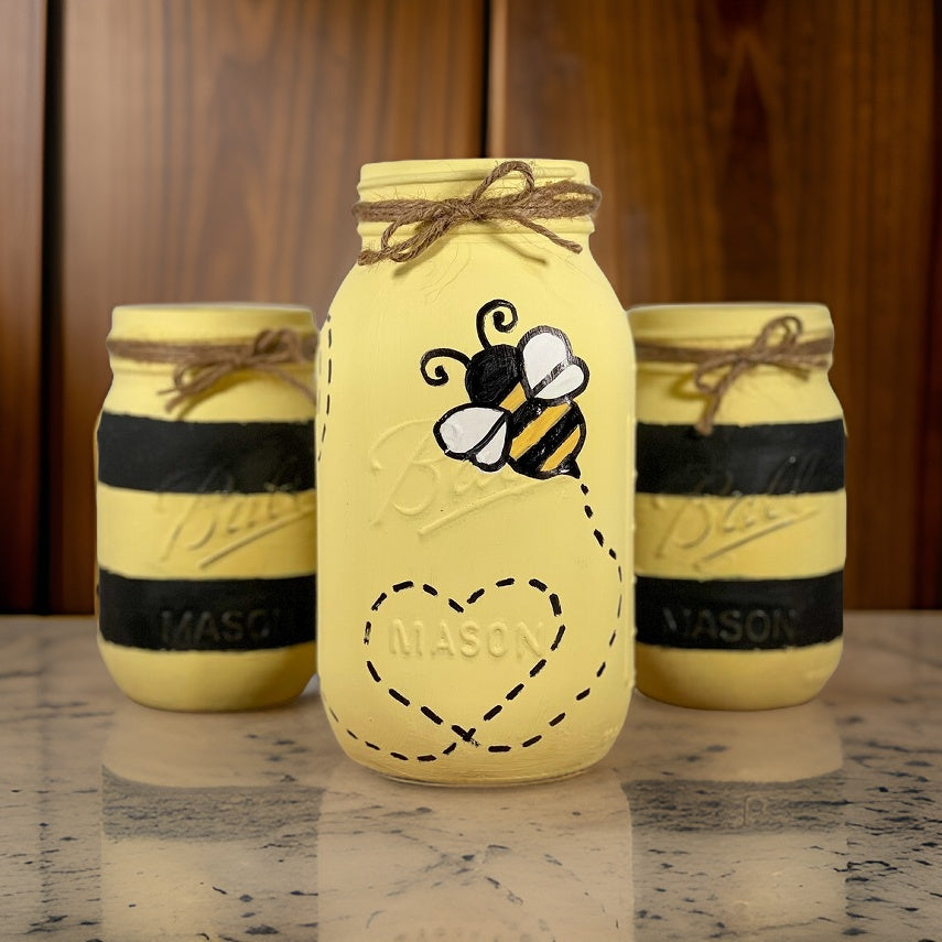 Bee Mason Jars