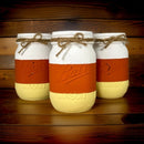 Candy Corn Mason Jars