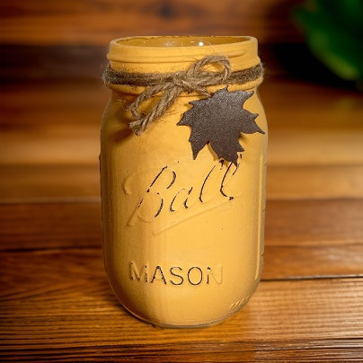 Fall Maple Leaf Mason Jars