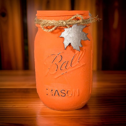 Fall Maple Leaf Mason Jars