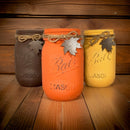 Fall Maple Leaf Mason Jars