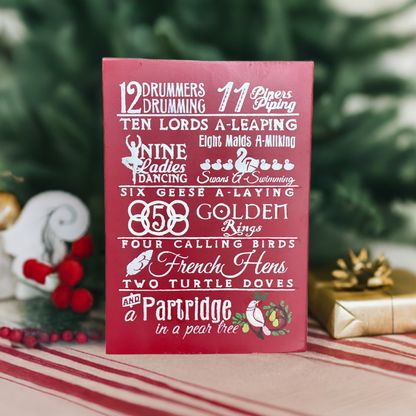 12 Days of Christmas Sign