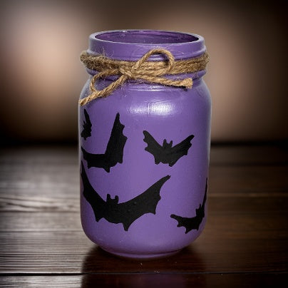 Halloween Haunted House Mason Jars