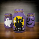 Halloween Haunted House Mason Jars