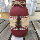 Primitive Christmas Tree Mason Jar / Christmas Mason Jar / Christmas Centerpiece