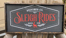 Christmas Sleigh Ride Reindeer Sign / Farmhouse Christmas Sign / Christmas Decor