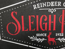 Christmas Sleigh Ride Reindeer Sign / Farmhouse Christmas Sign / Christmas Decor