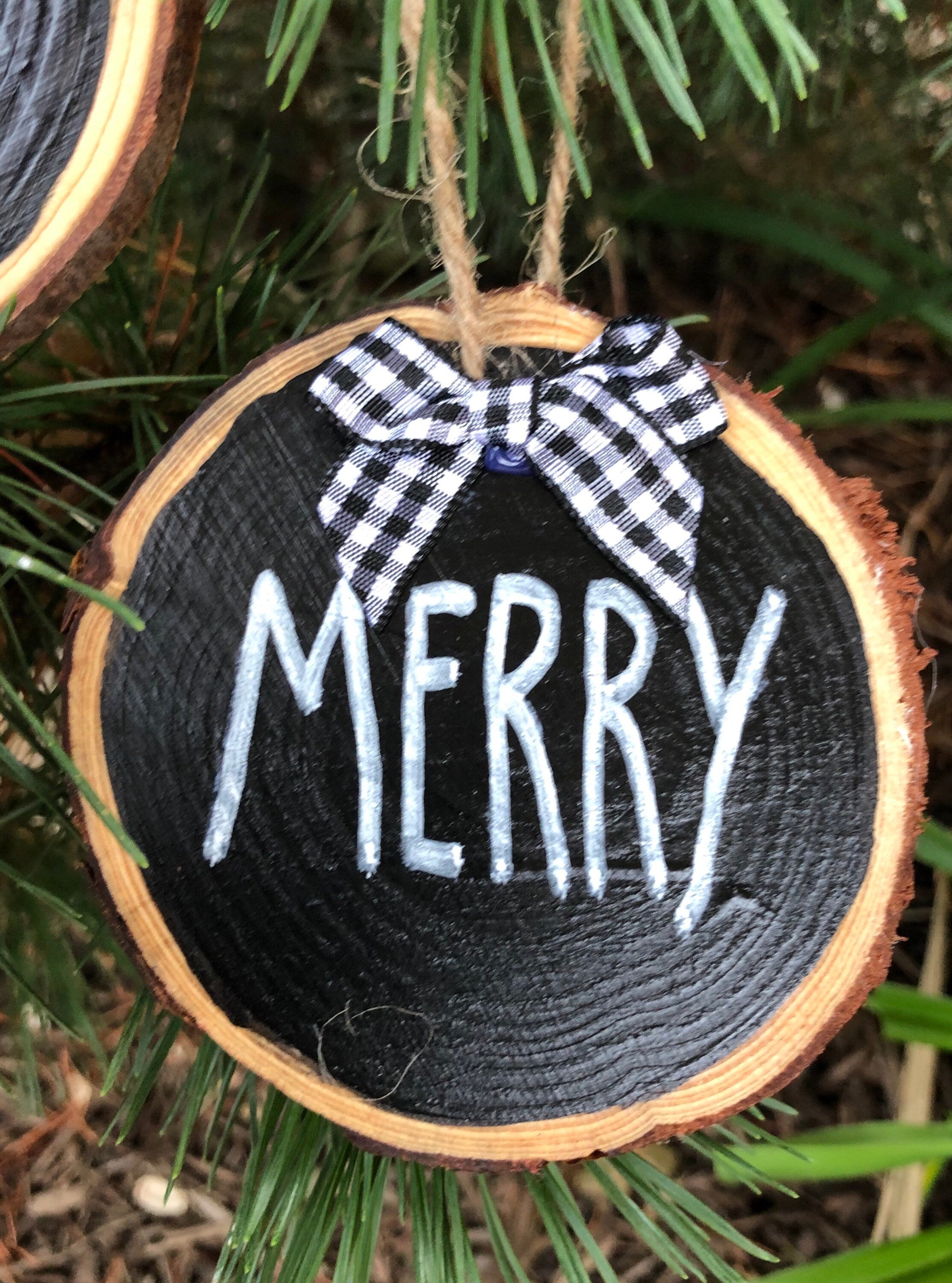 Rae Dunn-Inspired Christmas Ornaments