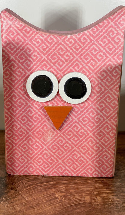 Owl Wood Blocks / Owl Decor / Owl Baby Shower Gift / Baby Nursery Decor