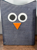 Denim Owl Wood Blocks / Owl Decor / Country Home Decor / Wood Blocks