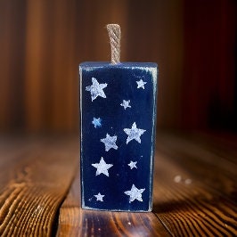 American Firecracker Wood Blocks / 4th of July Decor / Wooden Firecracker Blocks / Americana Decor