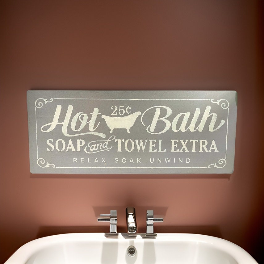 Farmhouse Bathroom Sign / Bath Sign / Bathroom Sign / Bathroom Decor