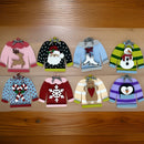 Christmas Sweater Ornaments / Wood Christmas Ornaments / Gifts Under 10