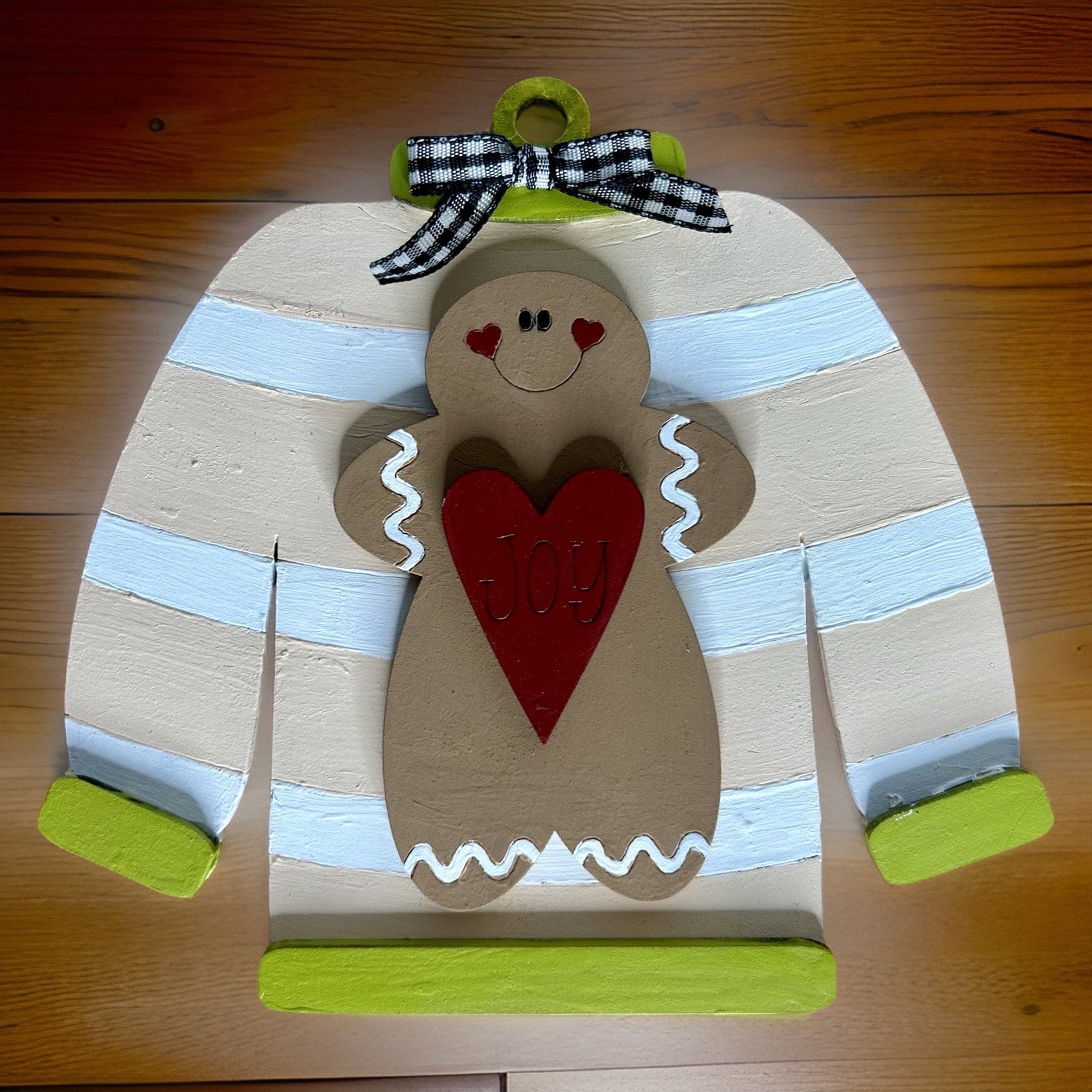 Christmas Sweater Ornaments / Wood Christmas Ornaments / Gifts Under 10