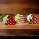 Strawberry Wood Blocks / Strawberry Decor / Strawberry Wood Cutouts / Tiered Tray Decor