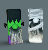 Halloween Gnome Wood Blocks / Frankenstein Gnome / Mummy Gnome