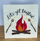 Let’s Get Toasted Sign / Camp Decor / Marshmallow Sign