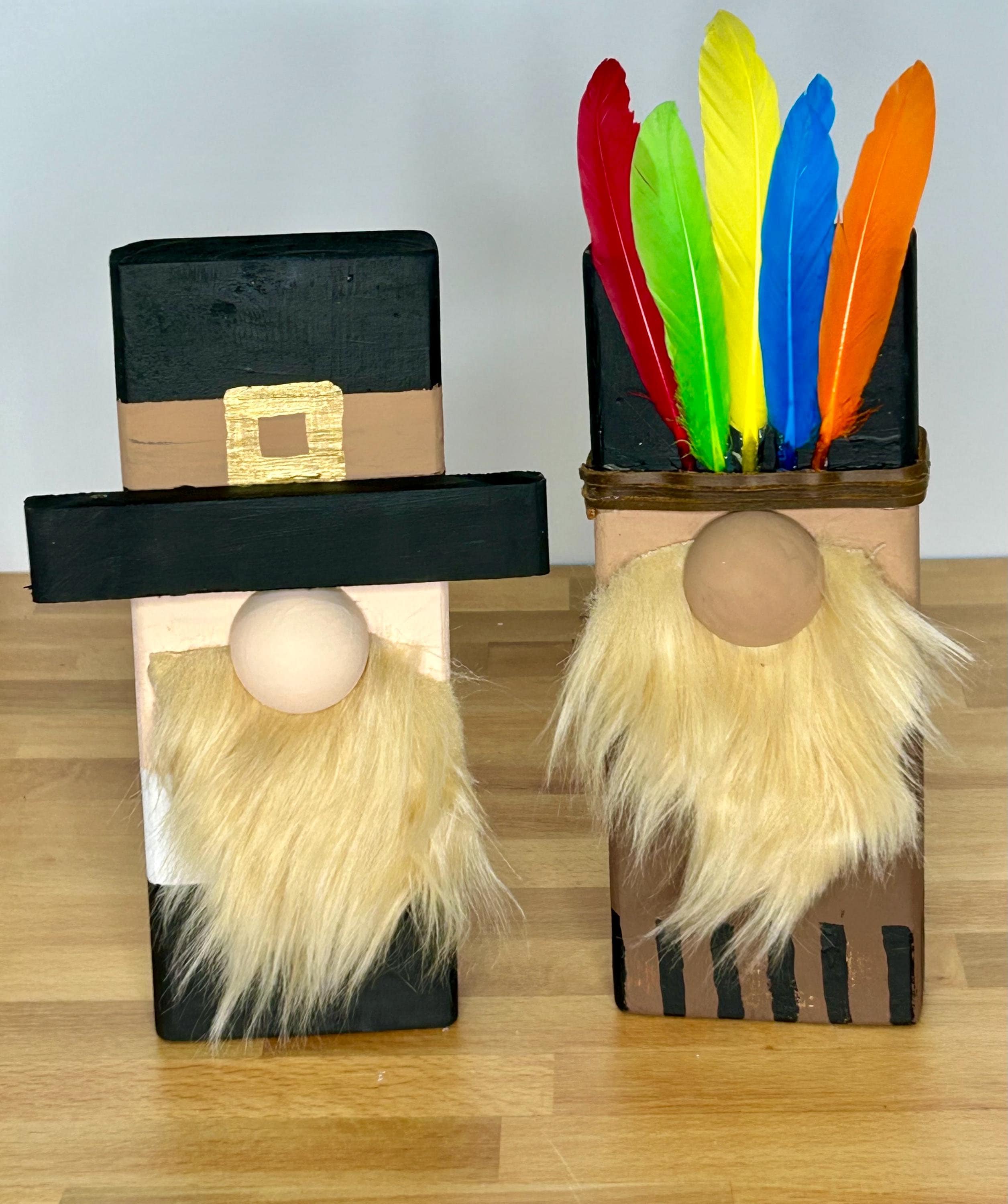 Thanksgiving Gnome Wood Blocks