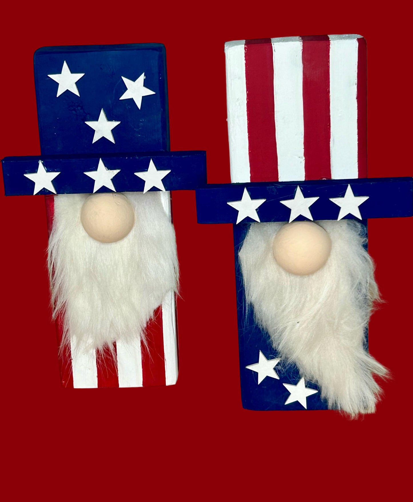 Americana Gnome Wood Blocks / Gnome Blocks / Gnome Home Decor