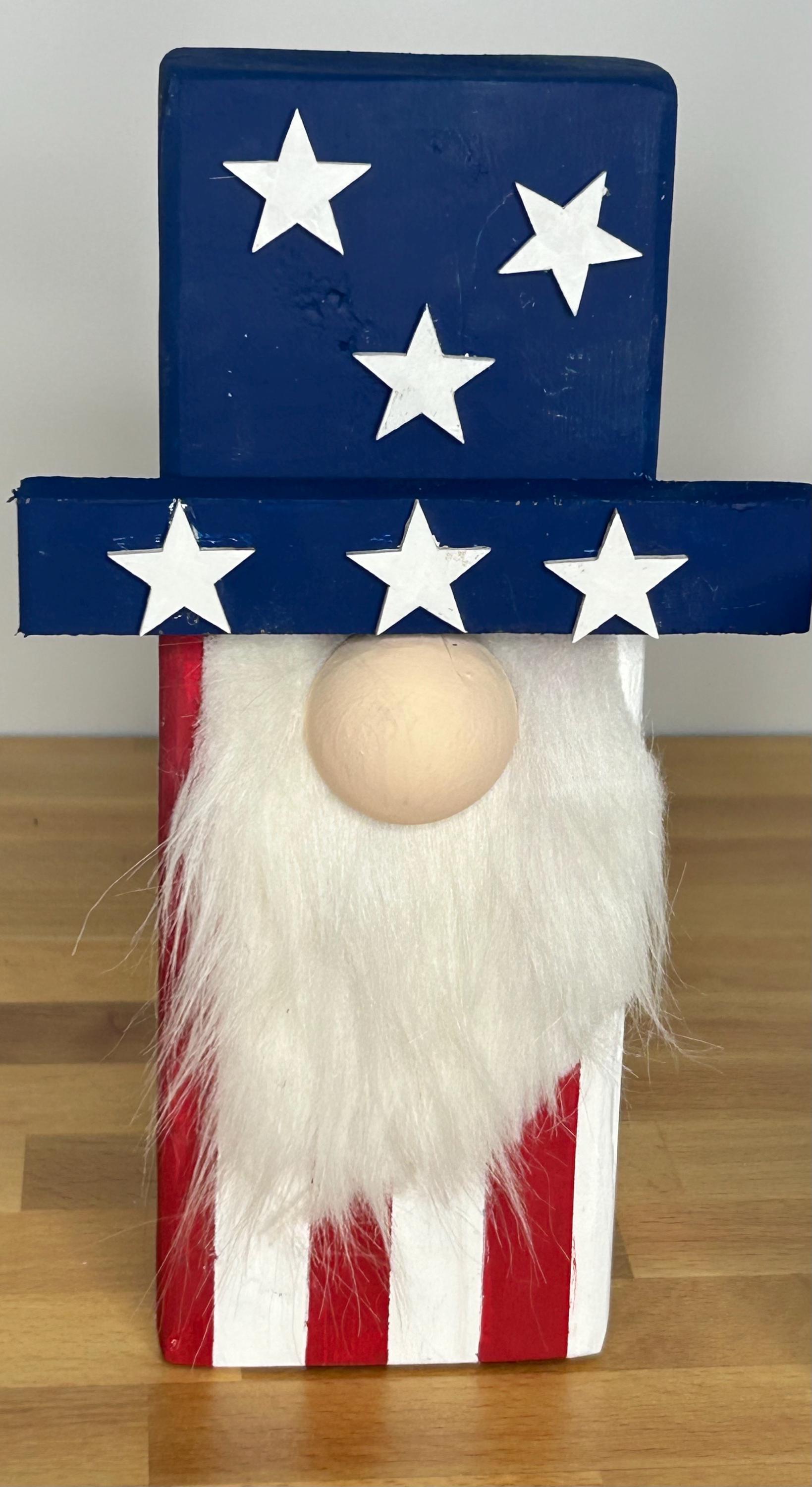 Americana Gnome Wood Blocks / Gnome Blocks / Gnome Home Decor