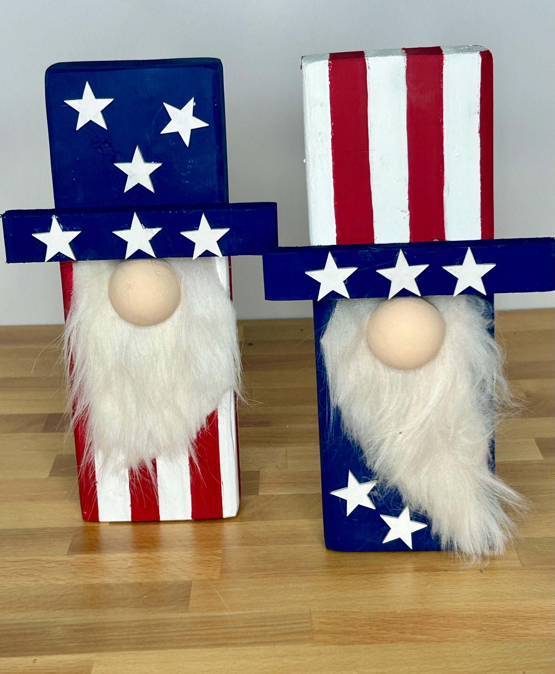 Americana Gnome Wood Blocks / Gnome Blocks / Gnome Home Decor