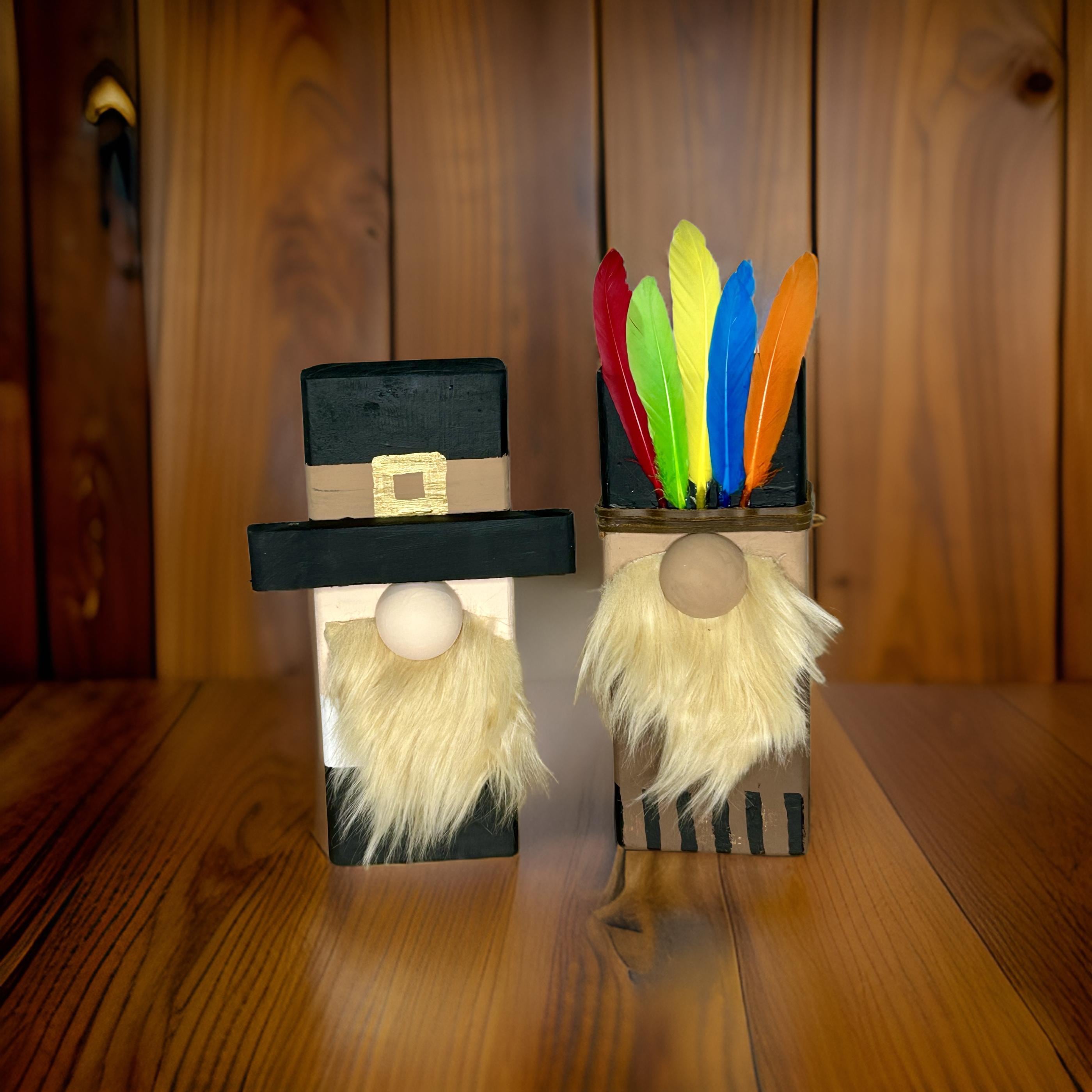 Thanksgiving Gnome Wood Blocks / Gnome Blocks / Gnome Home Decor