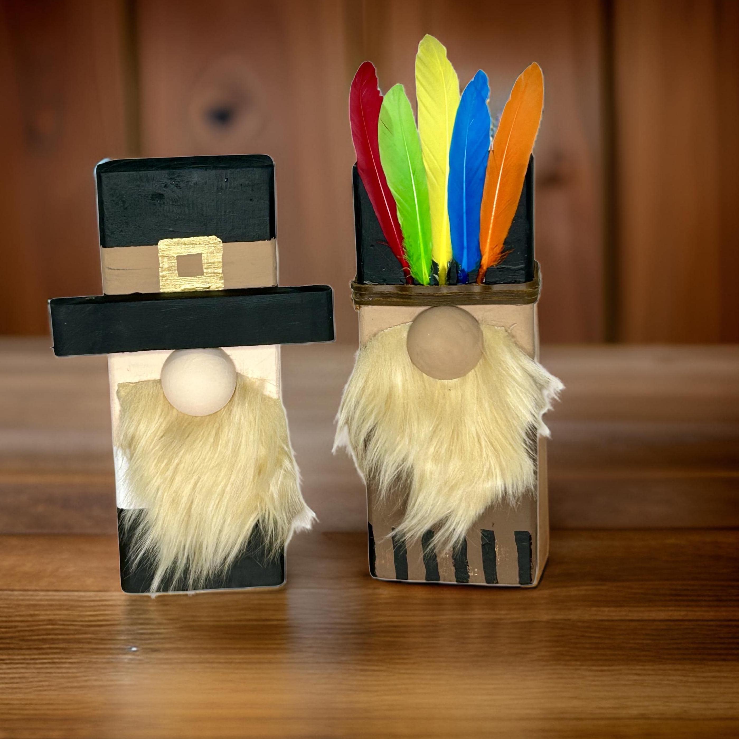 Thanksgiving Gnome Wood Blocks / Gnome Blocks / Gnome Home Decor