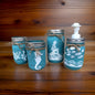Mermaid Mason Jar Bathroom Set