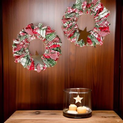 Mini Mason Jar Ring Rag Wreaths