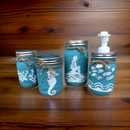 Mermaid Mason Jar Bathroom Set