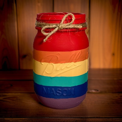 Rainbow Mason Jars