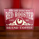 Rooster Coffee Wood Wall Sign