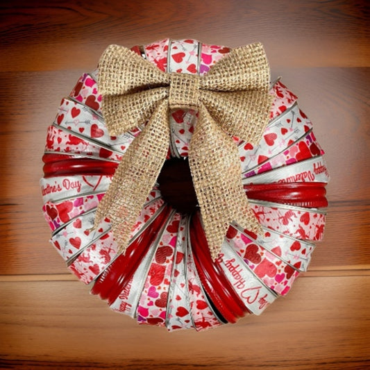 Valentine's Day Mason Jar Ring Wreath