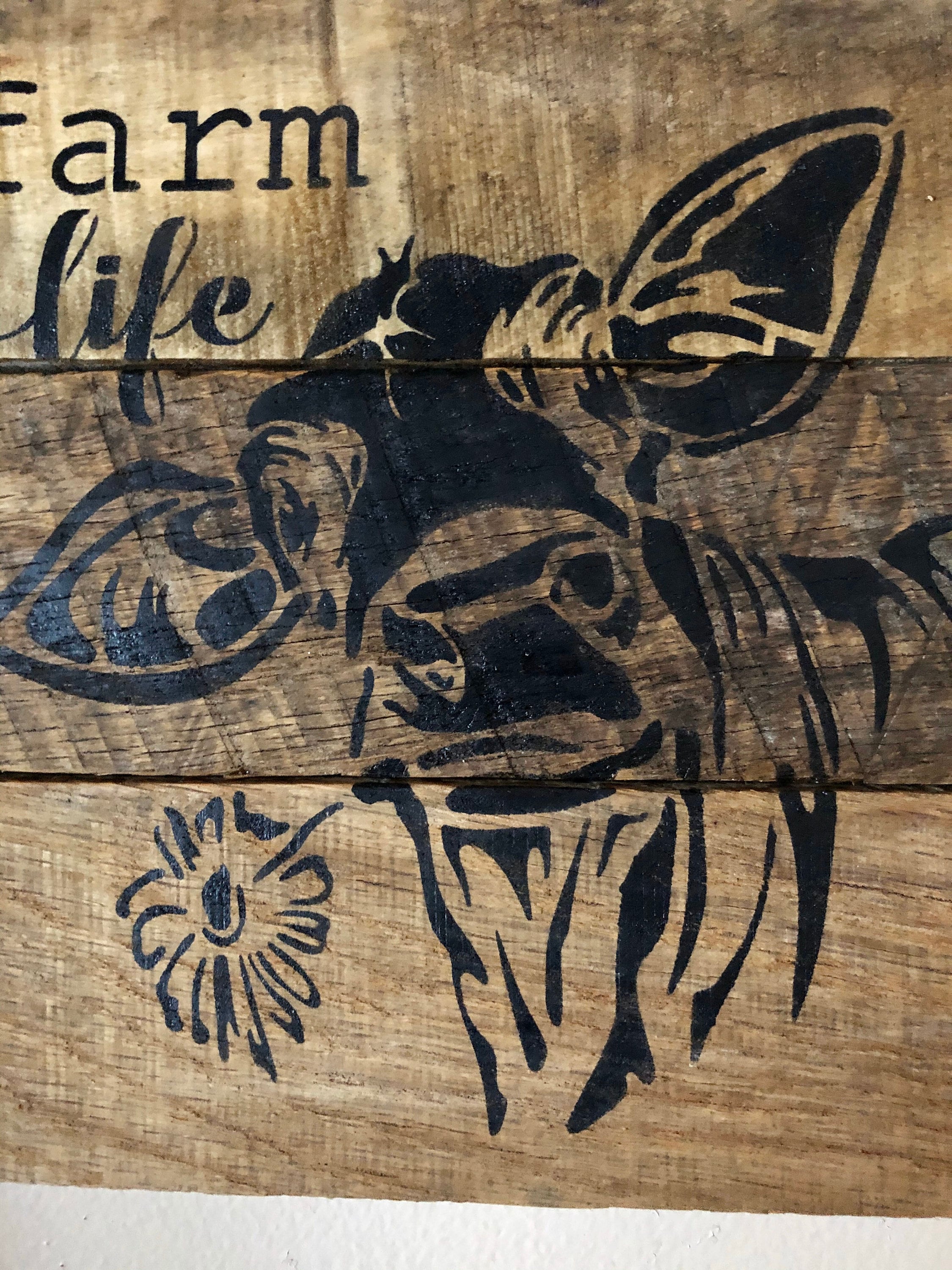 Farm Life Cow Wall Sign