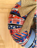 Americana Mason Jar Ring Wreath