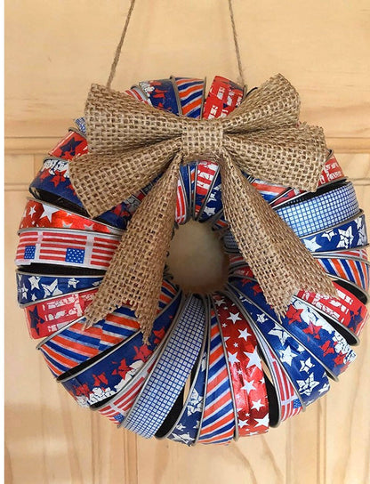 Americana Mason Jar Ring Wreath