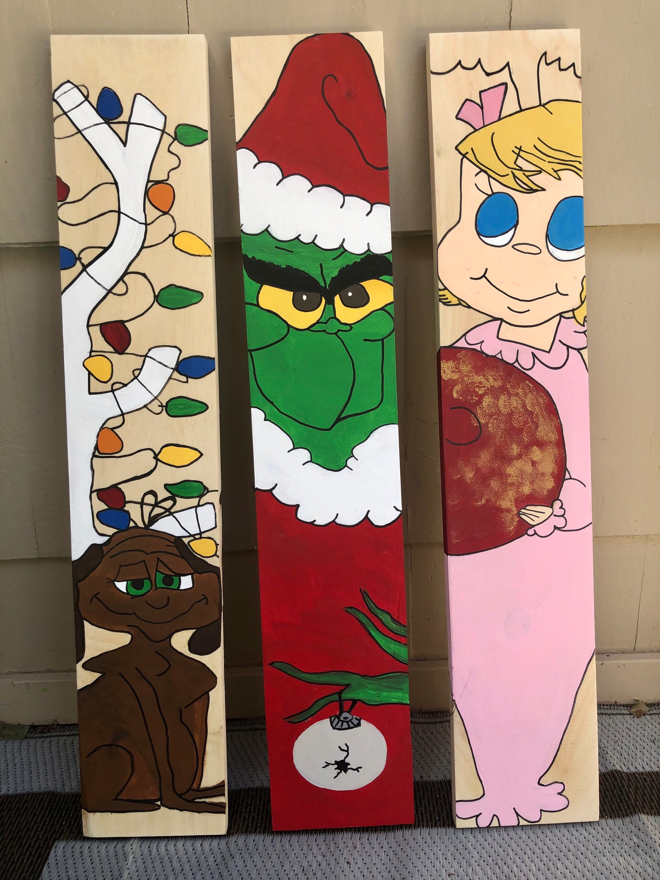 Christmas Grinch Sign Set