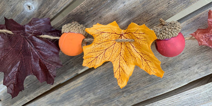 Fall Maple Leaf & Acorn Garland