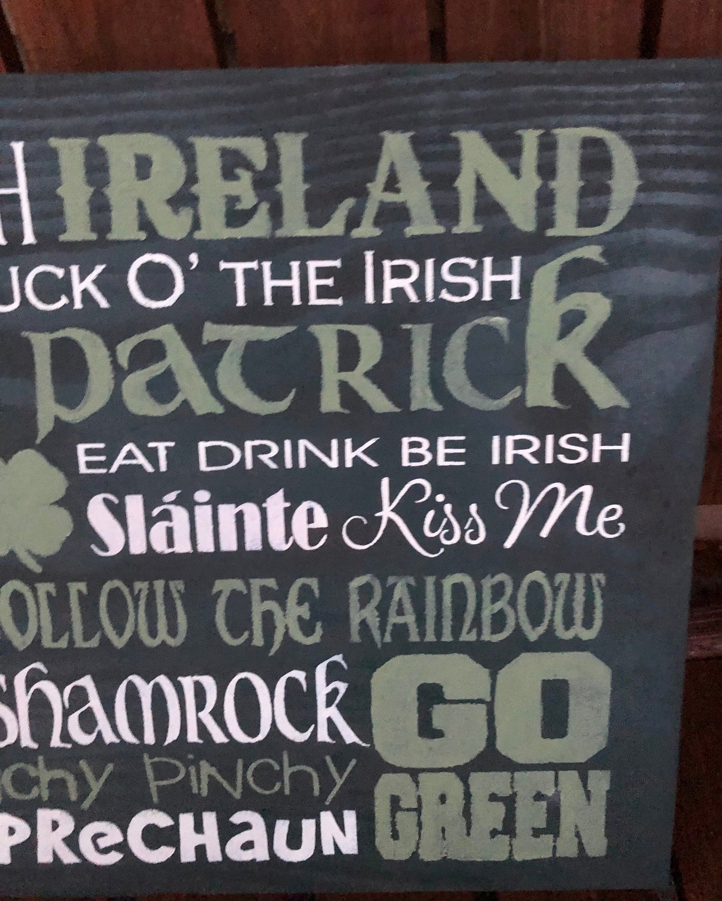 St Patrick's Day Wall Sign