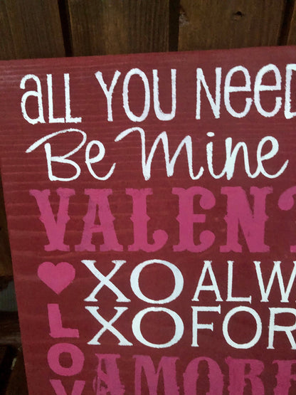Valentine's Day Subway Art Wall Sign