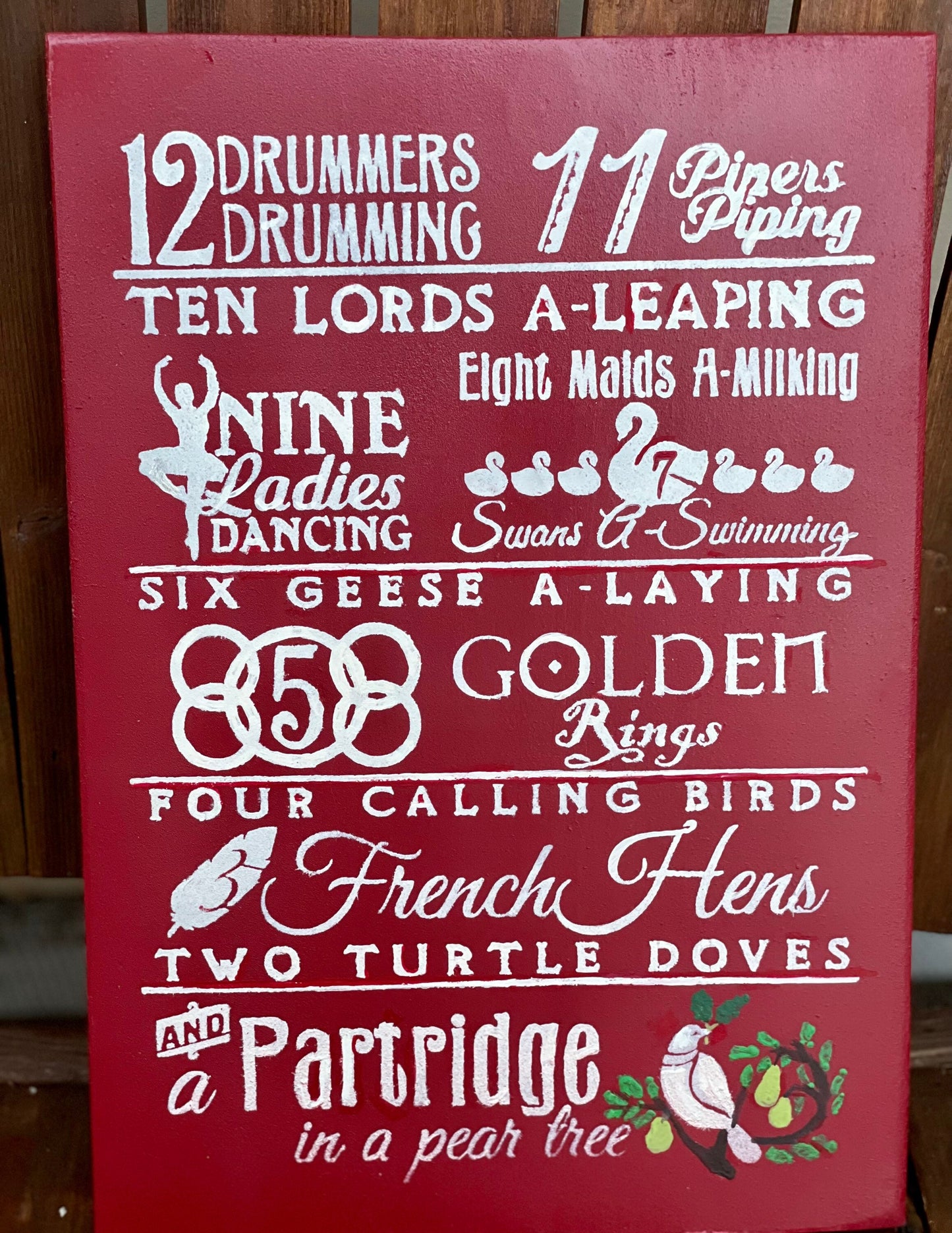 12 Days of Christmas Sign
