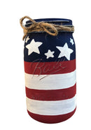 American Flag Mason Jar