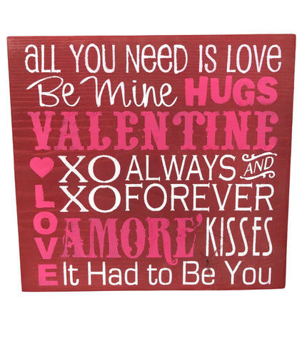 Valentine's Day Subway Art Wall Sign